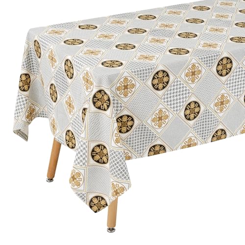 Baroni Home Tischdecke rechteckig Baumwolle Tischdecke für alle Gelegenheiten Indoor Outdoor 3 Größen (Nobile, 140x240cm) von Baroni Home