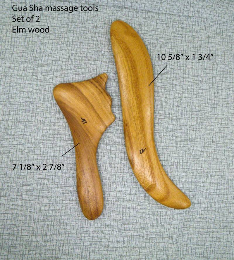 2Er Set Gua Sha Massage Holzwerkzeug, Mittelgroße Schaber Mit Zähnen, Holzmassage Für Gesicht, Hals, Körper, Hände Und Finger von BarryWoodShop