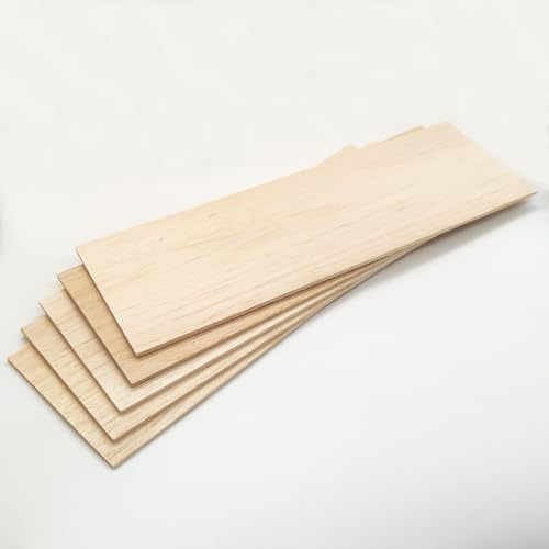 Balsaholzplatten für Bastel- und DIY-Projekte, 30,5 x 10,2 cm, unlackiert, 6 Stück (30,5 x 10,2 x 0,3 cm (5 Stück) von Barsha Space