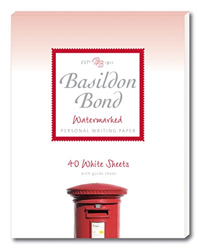 Basildon Bond p4to 178 x 229 mm Schreibblock Mit 40 Blatt – Luftpost weiß P4TO weiß von Basildon Bond