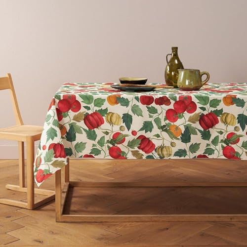 Bassetti, Küchentischdecke aus Baumwolle, extra Qualität, Made in Italy, rechteckig, für 6 und 8 Plätze, Art Tomatoes (140 x 180-6 Sitzplätze) von Bassetti