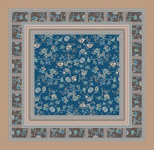 Bassetti Tischdecke Genova B1 aus 100% Baumwolle in der Farbe Blau, Maße: 170cm x 170cm, 9324150 von Bassetti