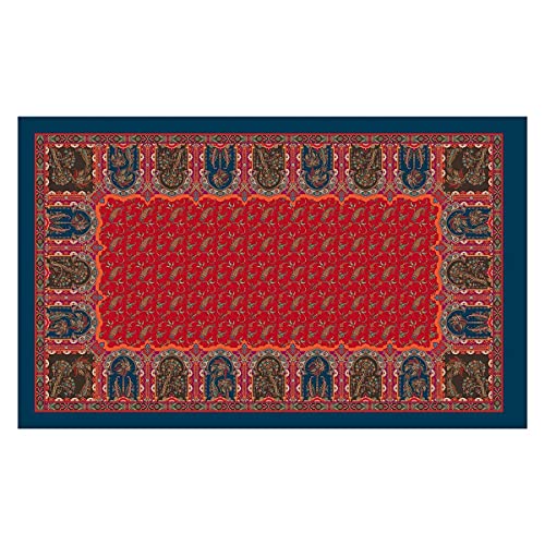 Bassetti Tischdecke Piazza dei Miracoli R1 Rosso 100% Baumwolle, Größe: 150cm x 250cm, 9314519 von Bassetti