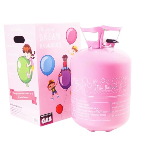 Helium Gasflasche + 100 BIO Ballons • garantierte 420l Ballongas für ca. 50 Ballons • Leichte Handhabung • MADE IN EU • Premium Helium Balloon Gas • Helium für Luftballons • innovatives Füllsystem von Bastelbär