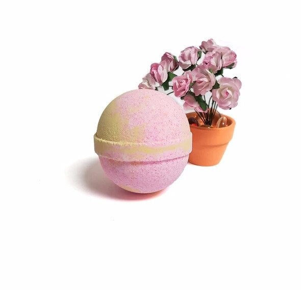 Große Rosa Fizz Kakaobutter Shea Butter Vegan Uk Handmade Geschenk Für Sie Badebomben Alkoholfrei 160G von BathIndulgenceUK