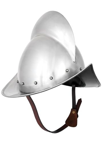 Battle-Merchant Deutscher Morion Helm, 1,6mm Stahl mit Lederinlay - Spätmittelalter - Landsknecht - LARP Battle-Merchant Deutscher Morion Helm, 1,6mm Stahl mit Lederinlay - Spätmittelalter - Landsknecht - LARP von Battle-Merchant