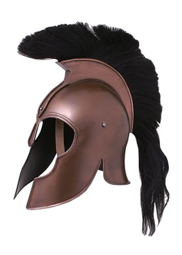 Battle-Merchant Griechischer Helm aus Troja mit Helmbusch - Antike - Griechenö von Battle-Merchant