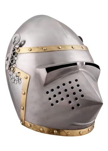 Spätmittelalterliche Beckenhaube Hundsgugel, um ca. 1390 schaukampftauglich Ritterhelm LARP Wikinger von Battle-Merchant