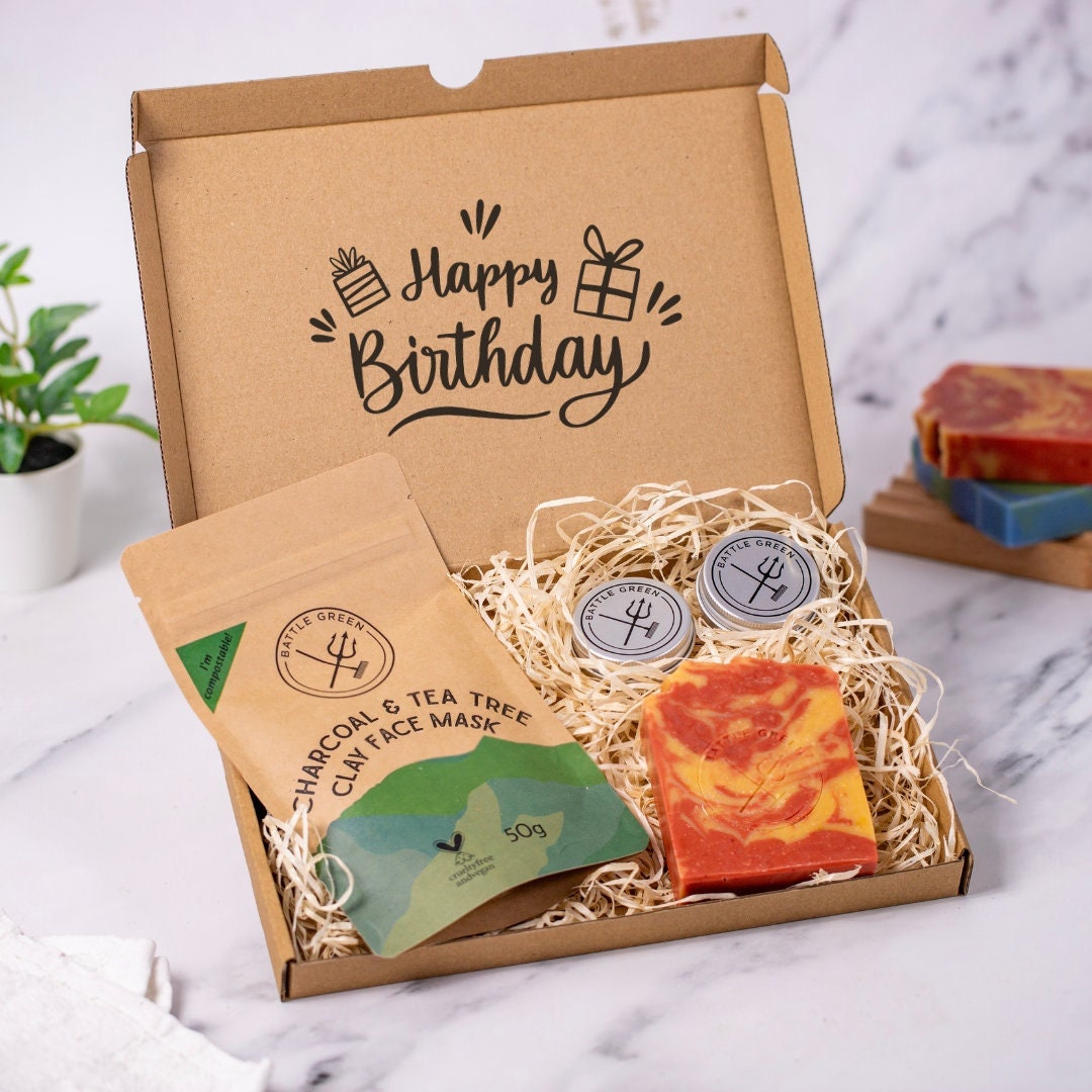 Natürliche Schönheit Briefkasten Geschenk - Alles Gute Zum Geburtstag Umweltfreundliches Self Care Kit Home Spa Bad Und Körper Set von BattleGreenBox