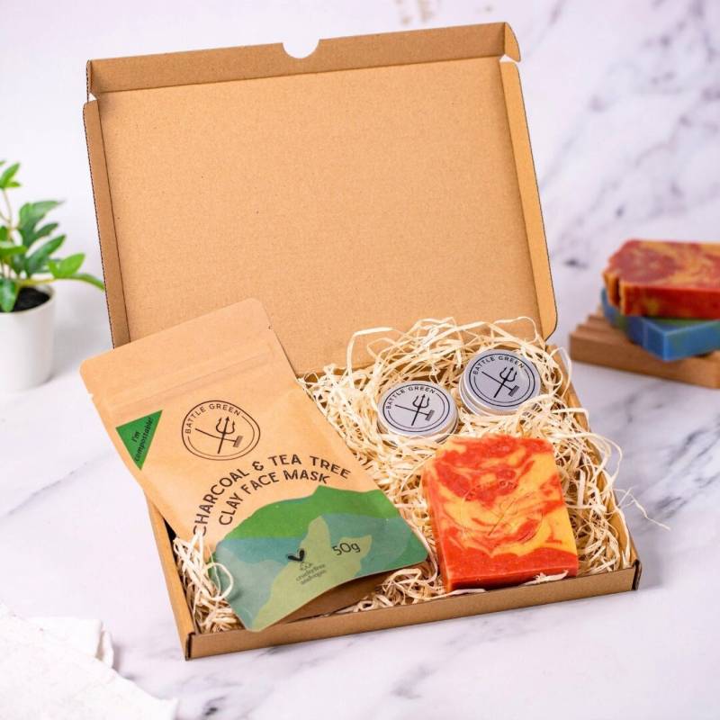 Natürliches Bade- Und Körpergeschenk-Set - Veganes Beauty-Briefkastengeschenk Umweltfreundliches Selbstpflegeset Plastikfreies Home-Spa-Kit von BattleGreenBox