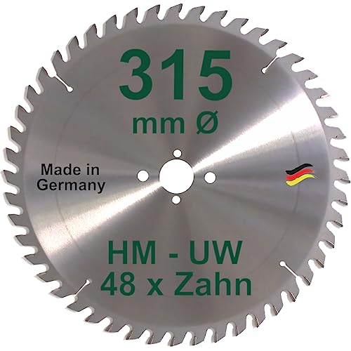 HM Sägeblatt 315 x 30 mm Zähne 48 UW Kreissägeblatt Hartmetall 315mm Ersatzsägeblatt für Avola/Atika/Elektra/Felder/Haffner/Mafell/Metabo/Scheppach/Ulmia von BauSupermarkt24