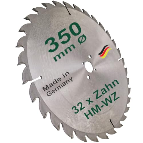 HM-Sägeblatt 350 x 30 mm WZ Kreissägeblatt 34 x Wechsel-Zahn HW Hartmetall Brennholzsägeblatt Universalsägeblatt für Wippsäge Tischkreissäge Brennholz Holzsäge Kunststoff Feinschnitt Brennholz von BauSupermarkt24