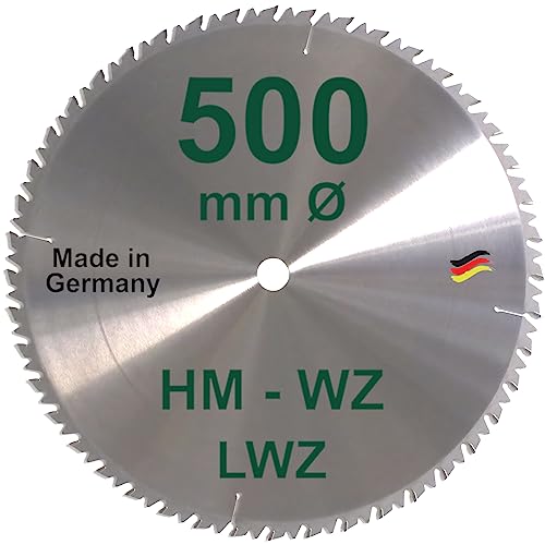 HM Sägeblatt 500 x 30 mm LWZ Hartmetall Präzision Kreissägeblatt 500mm Wechselzahn mit Spanabweiser Naturholz Brennholz Hartholz Leimholz Sägen Wippsäge Tischkreissäge Kreissäge Kappsäge Brennholzsäge von BauSupermarkt24