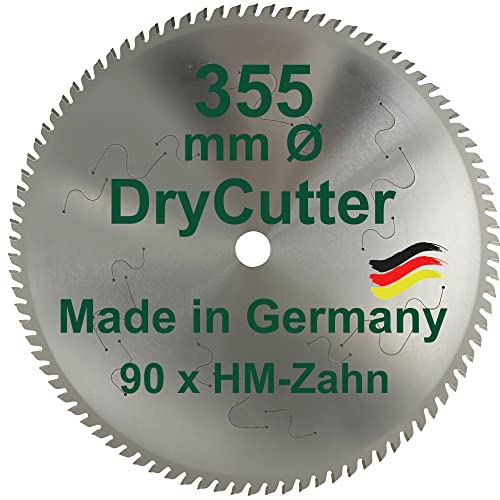 Hartmetall Sägeblatt Dry-Cutter 355 x 25,4 mm 90 Zähne Alusägeblatt Metallsägeblatt für Aluminium Kunstoff Stahl Edelstahl für Kreissäge Kreissägen Tischkreissäge von BauSupermarkt24