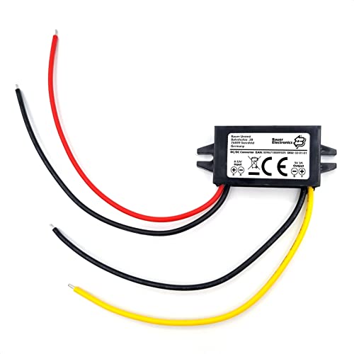 Bauer Electronics | DC-DC 8V-32V zu 5V Spannungs-wandler 3A 15W | 12-V 5-V Buck Converter Netzteil 24-V Spannungs-regler Spannungs-stabilisator Spannungs-begrenzer Step-down Volt von Bauer Electronics