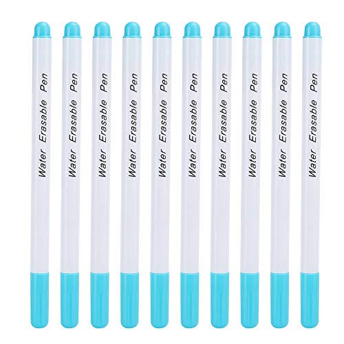 Baxnore 10 Stück permanente Kunstmarkierungsstifte, Zeichnungskunstmarkierungen, wasserlöslicher löschbarer Stift, Markierungsstifte-Set, Stoffmarkierung für (blue) von Baxnore