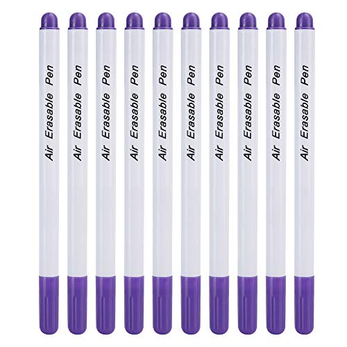 Baxnore 10 Stück permanente Kunstmarkierungsstifte, Zeichnungskunstmarkierungen, wasserlöslicher löschbarer Stift, Markierungsstifte-Set, Stoffmarkierung für (purple) von Baxnore