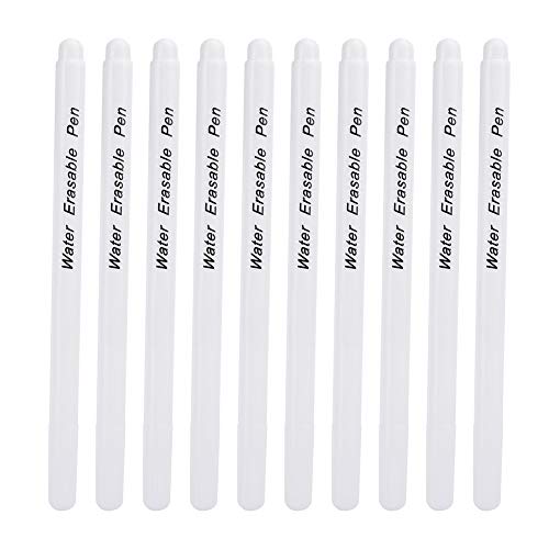 Baxnore 10 Stück permanente Kunstmarkierungsstifte, Zeichnungskunstmarkierungen, wasserlöslicher löschbarer Stift, Markierungsstifte-Set, Stoffmarkierung für (white) von Baxnore