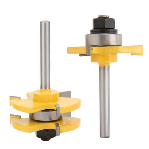 Baxnore 2 PCs Router Bit, 3 Zähne t Form von Baxnore