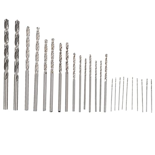 Baxnore 25 pcs Twist Bohrer, HSS gerade Shank -Twist -Bits, Mini -Twist -Bits, gerade Shank -Bohrer, gerade Shank -Twist -Twist -Twist für Holzbearbeitung von Baxnore