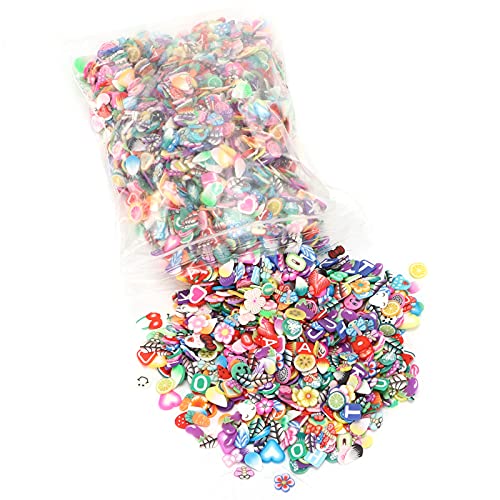 Baxnore 3000 PCs Tonperlen, farbenfrohe Fruchtscheibenperlen, weiche Keramikperlen für Schmuckfestern Nagelkunsthandwerk Baxnore 3000 PCs Tonperlen, farbenfrohe Fruchtscheibenperlen, weiche Keramikperlen für Schmuckfestern Nagelkunsthandwerk von Baxnore