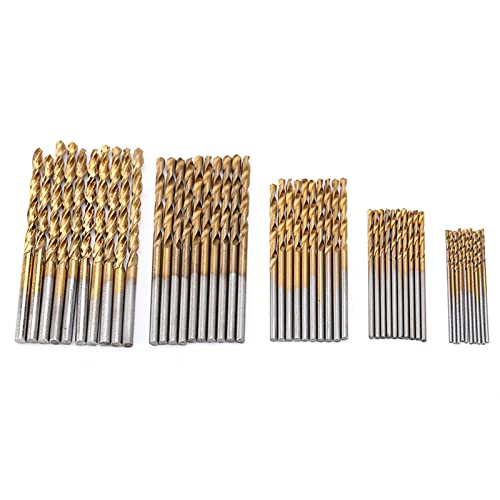 Baxnore 50 PCs Mini Twist Bohrern, HSS -Gerade -Bohrer, kompakte Handbohrgeräte, Twist -Bit -Werkzeug für Holzstahl -Kunststoff -Aluminiumlegierung von Baxnore