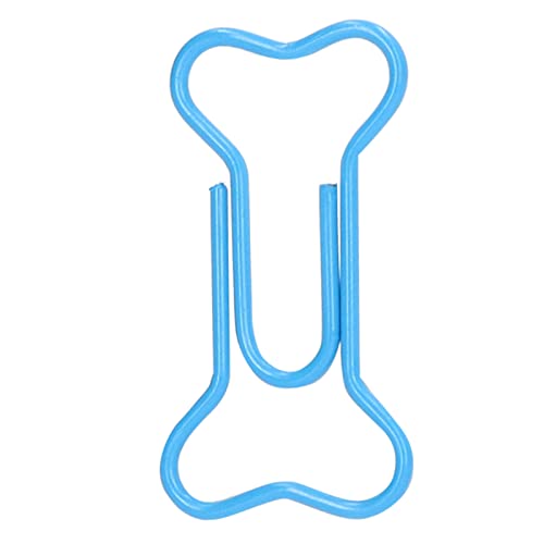 Baxnore 50 Stück Metall-Büroklammern, knochenförmige Büroklammern, rutschfest beschichtete Büroklammer, tragbare Büro-Büroklammern, Büroklammern für den täglichen Gebrauch von Baxnore