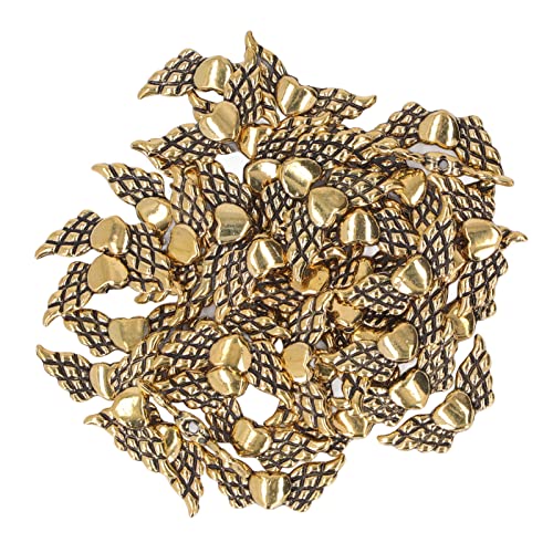 Baxnore 50pcs Engel Flügelabstandshalterperlen, 22 -mm -Uniform -Schmuck -Abstandshalter, Zinklegierung Herz Charme Perlen für Armbänder Halskette Herstellung Baxnore 50pcs Engel Flügelabstandshalterperlen, 22 -mm -Uniform -Schmuck -Abstandshalter, Zinklegierung Herz Charme Perlen für Armbänder Halskette Herstellung von Baxnore