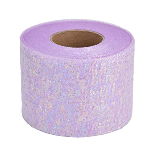 Baxnore Crafting Geschenkband, dickes Stoffband, Rolle, selbstgemachter Haarschmuck mit Schleife, Tüllrolle, Wickelband, Polyesterband für Blumen, Luftballons, Haare, Blumensträuße (Light Purple) von Baxnore