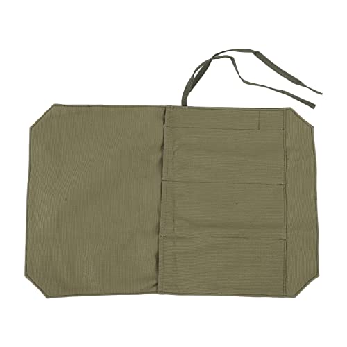 Baxnore Messer-Rolltasche, 16a Canvas-Messertasche, verschleißfeste Kochmesser-Rolltasche, leichte Messer-Rolltasche mit 4 Schlitzen, robust für Köche (Grün) von Baxnore