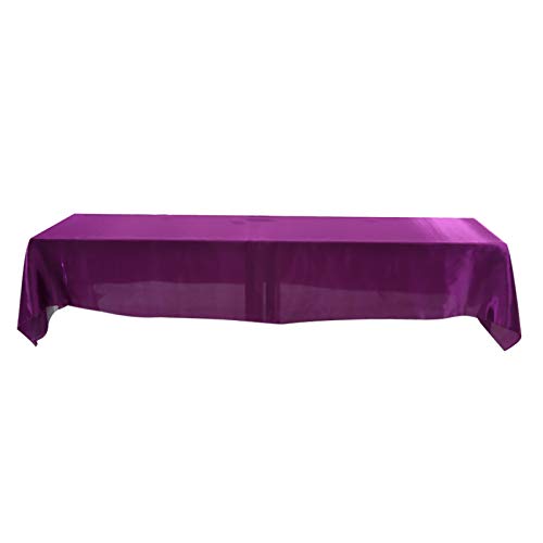 Baxnore Polyester-Tischdecke, rechteckige Tischdecke, Anti-Falten-Bankett-Tischdecke, multifunktionale Party-Tischdecke, Bankett-Tischdecke für Familienessen (Aubergine) von Baxnore