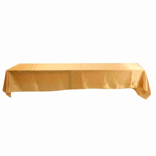 Baxnore Polyester-Tischdecke, rechteckige Tischdecke, Anti-Falten-Bankett-Tischdecke, multifunktionale Party-Tischdecke, Bankett-Tischdecke für Familienessen (Gold) von Baxnore