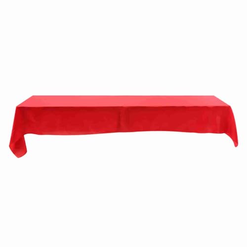 Baxnore Polyester-Tischdecke, rechteckige Tischdecke, Anti-Falten-Bankett-Tischdecke, multifunktionale Party-Tischdecke, Bankett-Tischdecke für Familienessen (Rot) von Baxnore