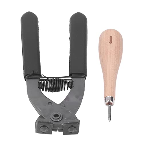 Baxnore Professionelle Leder -Stillezange, 4 mm Kohlenstoffstahlpunsch mit Schaumgrenze für die Apartment -Handwerk, beinhaltet Rhombus Awl Baxnore Professionelle Leder -Stillezange, 4 mm Kohlenstoffstahlpunsch mit Schaumgrenze für die Apartment -Handwerk, beinhaltet Rhombus Awl von Baxnore