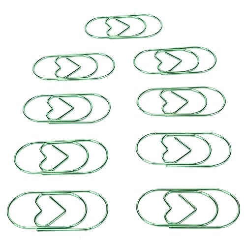 Baxnore Tragbare Büroklammern von, niedliche Lesezeichen-Büroklammern aus Metall, beschichtete Büroklammer in Liebesherzform, rutschfeste Metall-Büroklammern für Dokumente (Baxnore0tHpx1dc-12) von Baxnore
