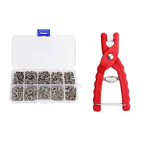 150 Sets Druckknöpfe Kit mit Zange, Feste Knöpfe Werkzeug, Druckknöpfe kit mit Zange, Für DIY Basteln Baby Kinder Kinderbekleidung, Kleidung Taschen, Handgemaakt von Bayuyi