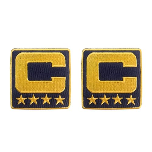 Bayyon C Letter Captain Patch Embroidered Patch Iron on Logo Vest Jacket Cap Hoodie Backpack Patch Iron On/Sew on Patch (Black) von Bayyon