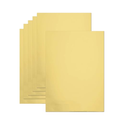 20 Blatt goldmetallisches Kartonpapier, 21,6 x 27,9 cm, 250 g/m², spiegelnde Oberfläche, ideal zum Basteln, Einladungen und Dekorationen (Gold) von Bazyrock