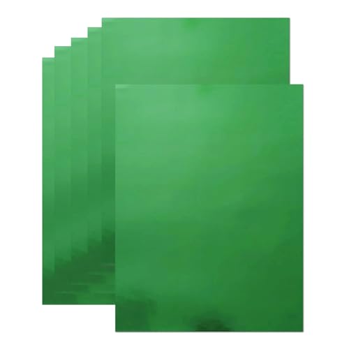 20 Blatt grünes Metallic-Kartonpapier, 21,6 x 27,9 cm, 250 g/m², spiegelnde Oberfläche, ideal zum Basteln, Einladungen und Dekorationen (grün) von Bazyrock