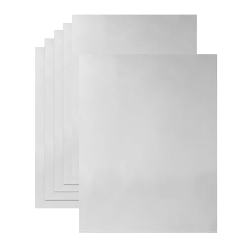 20 Blatt silber-metallisches Kartonpapier, 21,6 x 27,9 cm, 250 g/m², spiegelnde Oberfläche, ideal zum Basteln, Einladungen und Dekorationen (Silber) von Bazyrock