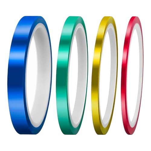 4 Rollen Hitzebeständiges Klebeband, Hohen Temperaturen Klebeband, Wärmeband für Sublimation Wärmeklebeband, Hitzebeständiger Klebeband Elektronik Leiterplatten Isolierband, 5mm/10mm/15mm/20mm x 33m von Bbtcxjs