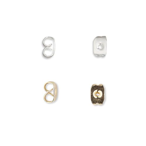 100 kleine Metall-Ersatzverschlüsse für Ohrstecker, 5 mm x 4 mm, versilbert 100 kleine Metall-Ersatzverschlüsse für Ohrstecker, 5 mm x 4 mm, versilbert von Bdbeads