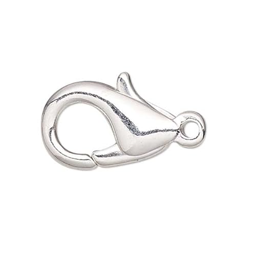 50 plattierte Karabinerverschlüsse mit Ringloch und Hebelverschluss für sichere Metall-Schmuckenden, Silber, 12 mm 50 plattierte Karabinerverschlüsse mit Ringloch und Hebelverschluss für sichere Metall-Schmuckenden, Silber, 12 mm von Bdbeads