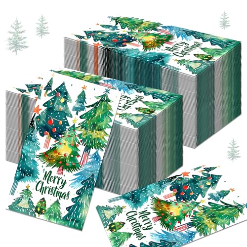 100 Stück Weihnachten Papierservietten 3-lagig 40x33cm Papierservietten Bunt für den Weihnachtstisch (CZJ072) von Bdecoll