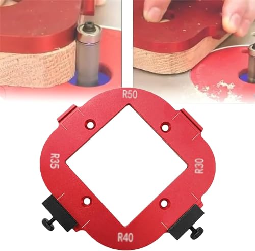 4-in-1 Bogenwinkel-Positionierungsschablone, Eckradiusvorrichtung, Frässchablone, Holzbearbeitung, DIY-Positionierungswerkzeug für Schneidemaschine, Aluminium-Legierung, Eckradius-Schablone, von Bduttlefish