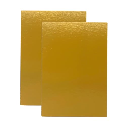 Be Your Packer 10 Rechteckige Tortenböden - 35x25 cm - Gold Karton Ständer für Kuchen, Torten und Süßigkeiten von Be Your Packer
