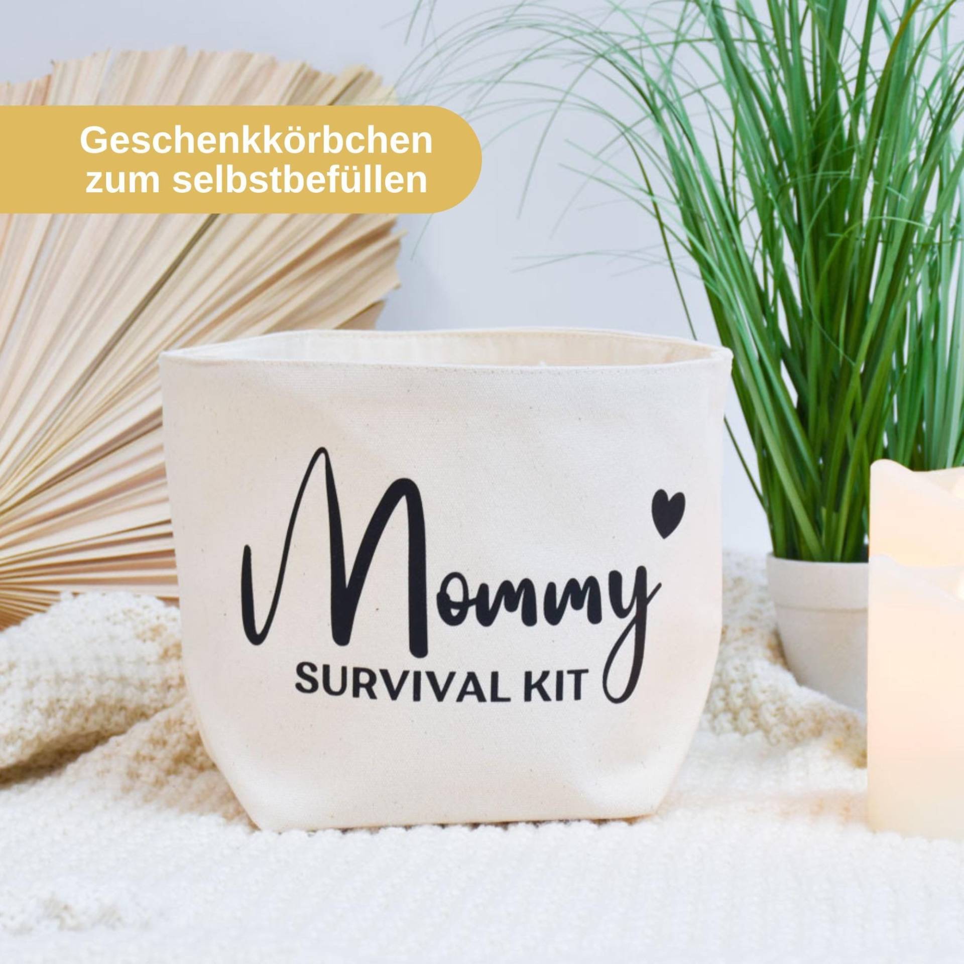 Geschenkkörbchen "Mommy Survival Kit" | Geschenkkorb Zum Selbstbefüllen Geburtstagsgeschenk Freundin Schwester Oder Mama Wellnessbox von BeBonnieShop