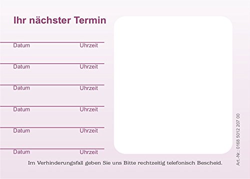 10 Terminblöcke mit je 50 Terminzettel, Terminblock Querformat tb207 neutral Ärzte Arztpraxis von BeWeSt