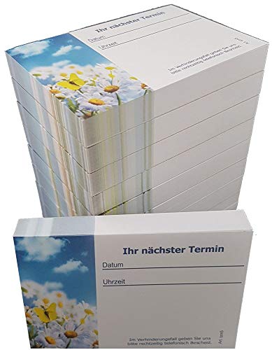 25 Terminblöcke mini mit je 100 Blatt, 2500 Terminzettel tzm5 Natur Wiese von BeWeSt