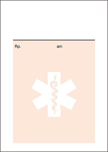 250 Privatrezepte Rezeptzettel lose für Ärzte und Heilpraktiker Format DIN A6, Caduceus, orange pr102-8 von BeWeSt